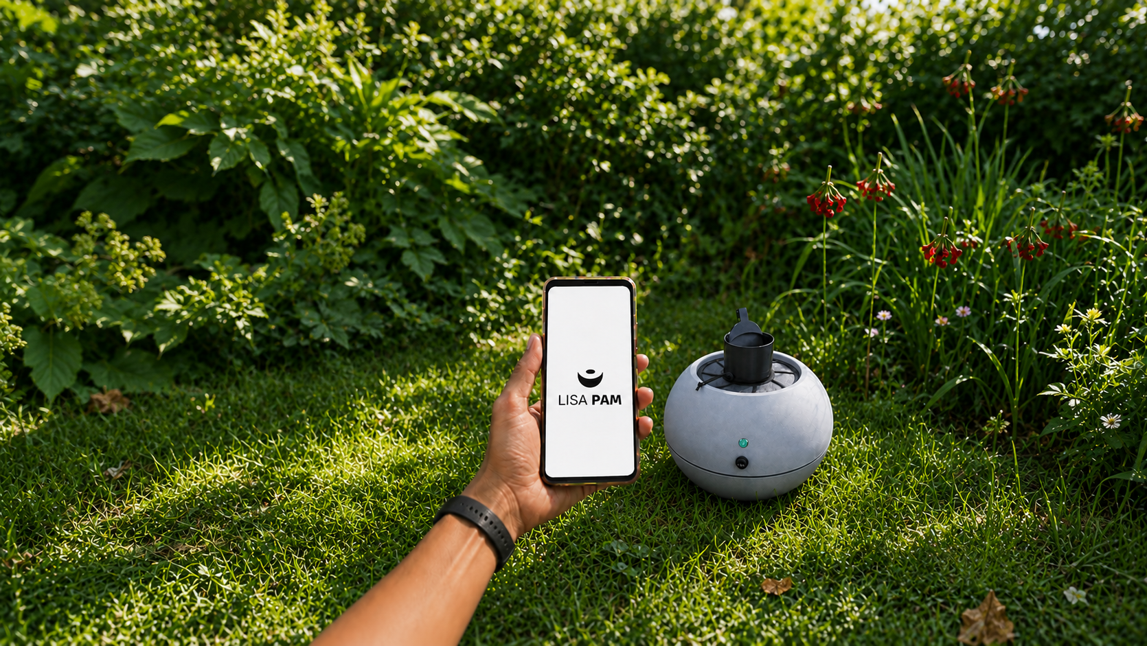 Borne LISA PAM connectée, pilotée depuis l'application mobile