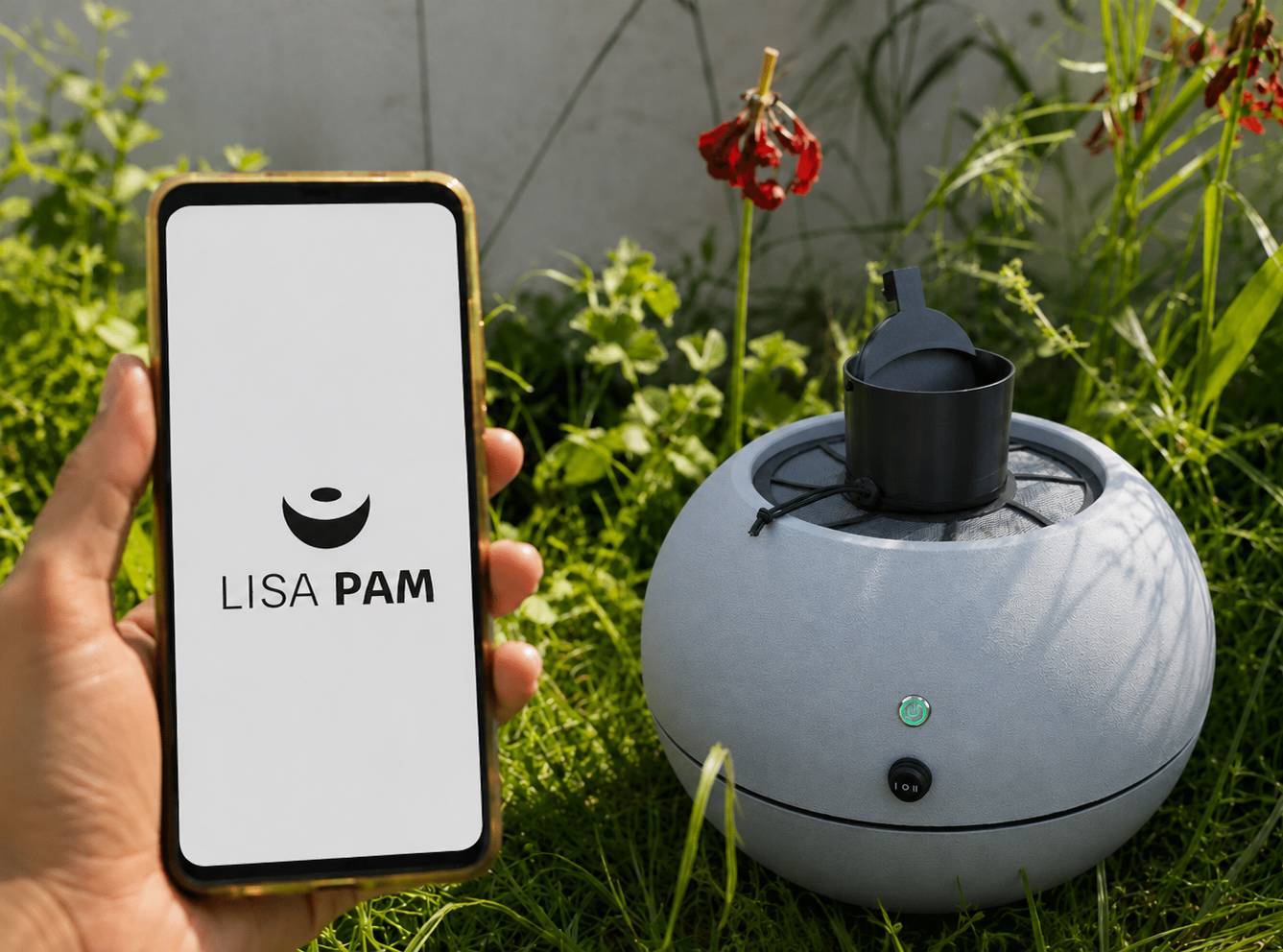 Borne LISA PAM connectée et pilotée depuis l'application