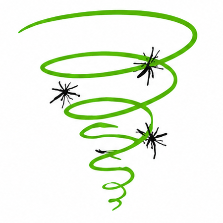Illustration : aspiration des moustiques vers la borne